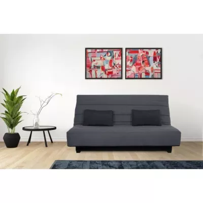 DUNLOPILLO Banquette clic clac 2 places - Gris - ReVEUR