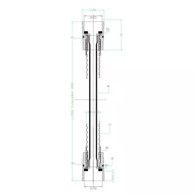 Flexible de douche - ROUSSEAU - double agrafage en inox chromé - extensible 1,5 a 1,85m - garantie 5 ans