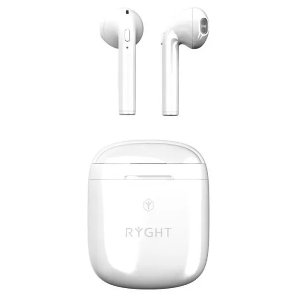 Ecouteurs sans fil Bluetooth - RYGHT - JANTA - Blanc