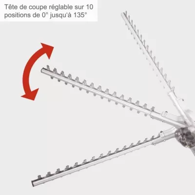 Taille-haie électrique télescopique - Scheppach - ETHT1000