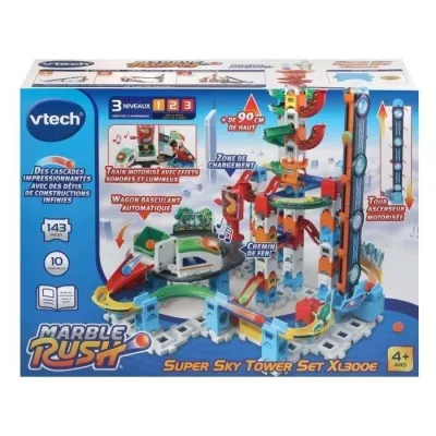 Ball circuit VTECH MARBLE RUSH - SUPER SKY TOWER SET XL300E - 143 pieces - For children 4 years and over