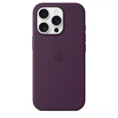 Coque iPhone 16 Pro en silicone avec MagSafe - Plum