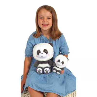 Peluche Panda Hoody Pets GIPSY TOYS - 24 cm - Adorable compagnon à capuche