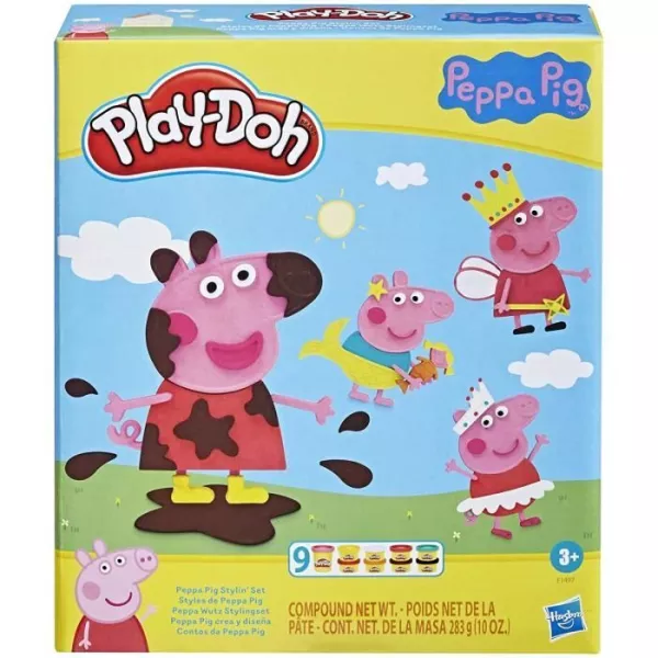 PLAY-DOH - Peppa Pig Styles with 9 Atoxic Modeling Pastry Pots - 11 Accessories - Children's Toy - 3 Years - The h