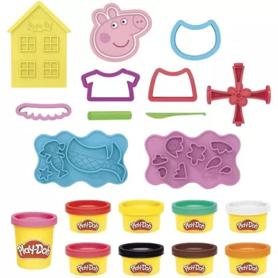 Jeu de Pâte à Modeler PLAY-DOH Peppa Pig - 9 Pots - 11 Accessoires