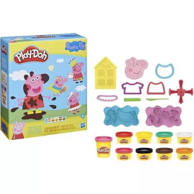 Jeu de Pâte à Modeler PLAY-DOH Peppa Pig - 9 Pots - 11 Accessoires