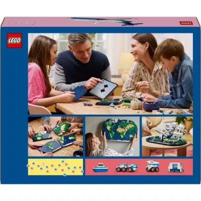 Découvrez LEGO Family 41838 Souvenirs de Voyages - Carte du Monde - Cadeau pour les Voyageurs