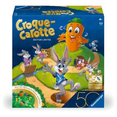 Croque Carotte 50 ans: Jeu parcours rigolo 4+ ans