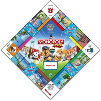 Monopoly Junior La Pat'Patrouille - Jeu de société amusant