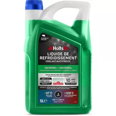 Liquide de Refroidissement HOLTS 5L -37°C Universel - Performances Exceptionnelles