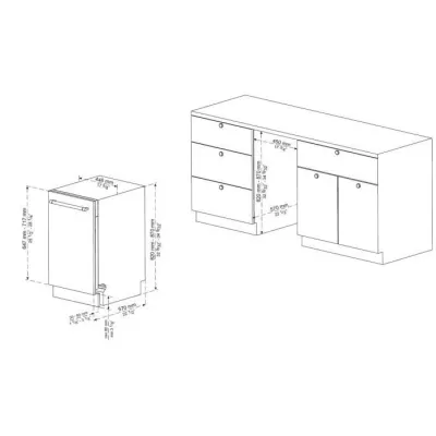 Lave-vaisselle encastrable CONTINENTAL EDISON CELV1045FI-10 couverts -