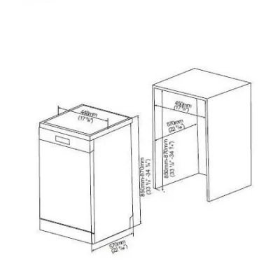 Lave-vaisselle pose libre CONTINENTAL EDISON CELV1045W - 10 couverts -