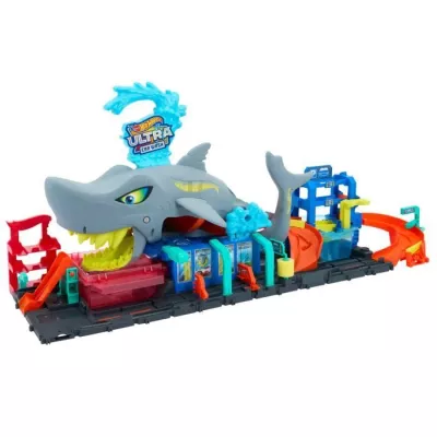 Hot Wheels City-Station Washing Shark-Car Set Color Reveal HTN82