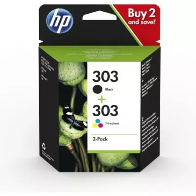 Pack de 2 Cartouches d'encre HP 303 - Noir et Couleurs