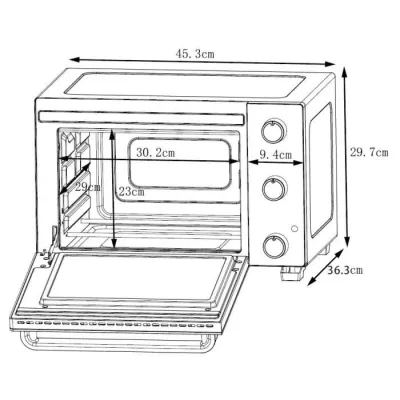 CONTINENTAL EDISON CEMF22B - Minifour électrique 22L noir - 1300W - R