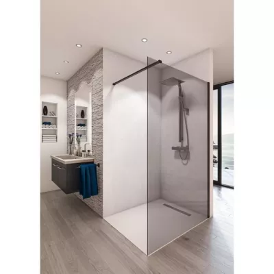 Paroi de douche moderne 900mm - Verre trempé 8mm - Made in France