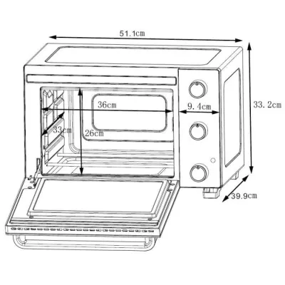 CONTINENTAL EDISON CEMF35W - Minifour électrique 35L blanc - 1500W -