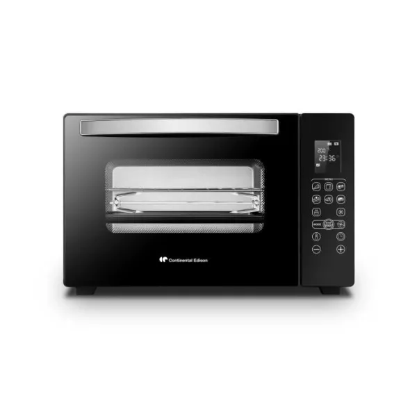 CONTINENTAL EDISON CEMF38DIG - Minifour électrique 38L noir - 1600W - Rotissoire, Convection naturelle