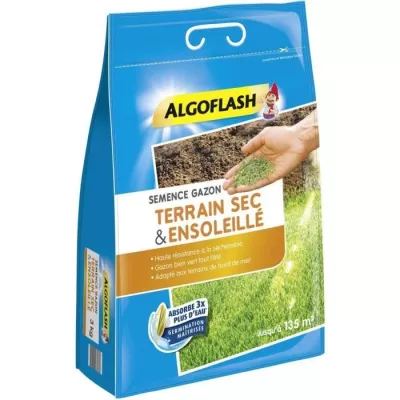 Semences Gazon Terrain Sec Ensoleillé ALGOFLASH NATURASOL - 3 kg