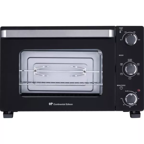 CONTINENTAL EDISON CEMF46B3 - Minifour électrique 46L noir - 1800W - Rotissoire, Convection naturelle