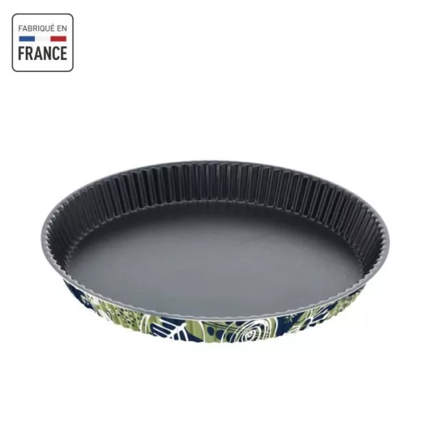 TEFAL Jungle Moule a tarte 30 cm, Antiadhésif, Démoulage parfait, Diffusion homogene de la chaleur, Fabriqué en France J57484