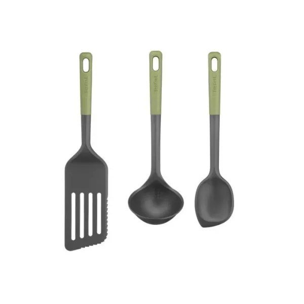 TEFAL Essential 2-en-1 Spatule + Cuillere-maryse + Louche graduée, Thermorésistant, Sans BPA, Compatible lave-vaisselle K279S3