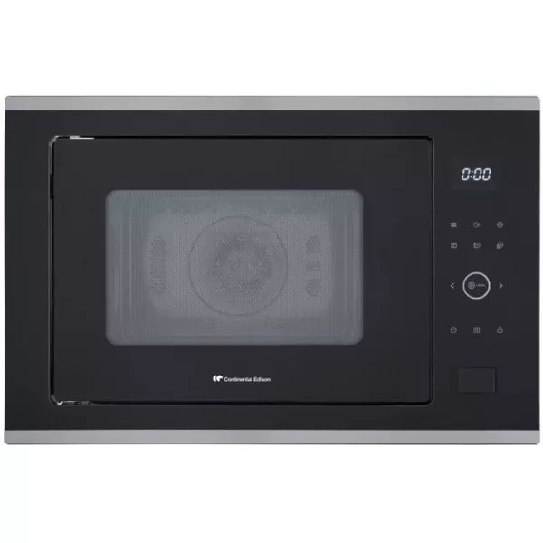 Micro-ondes combiné encastrable CONTINENTAL EDISON CEMO34CEB2 Noir et Inox L59,5 x H38,8 x P46,8 cm 34L Grill et convection