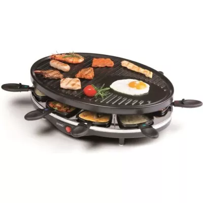 DOMO - Raclette Grill DO9038G 8 personnes : Appareil compact pour des moments conviviaux