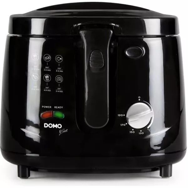 Classic electric fritter - DOMO DO461EN - 2.5L - Black - Adjustable thermostat - Cool Touch