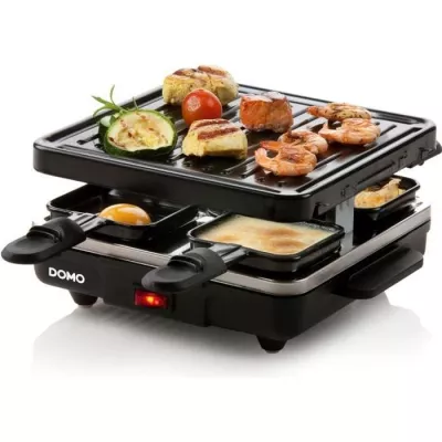 DOMO - Appareil à Raclette DO9147G Compact pour 4 Personnes