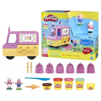 Play-Doh Peppa Pig Camion de glaces - 5 pots de pâte à modeler