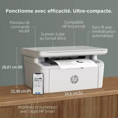 Imprimante multifonction HP LaserJet M140w - Noir et blanc