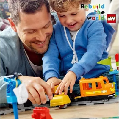 All Aboard! LEGO 10875 DUPLO Freight Train with Sound and Light - Perfect for Ages 2-5