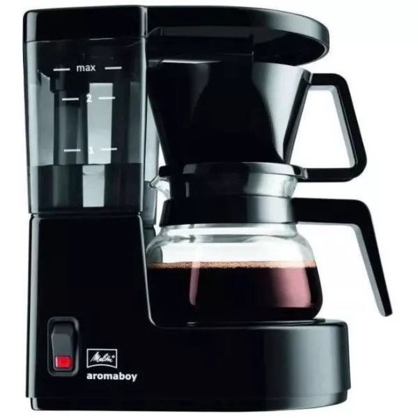 Cafetiere a filtre MELITTA Aromaboy 1015-02 Noir - 2 tasses - 500W - Verseuse en verre