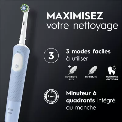 Brosse à dents électrique ORAL-B Vitality Pro - 3 modes - Bleue