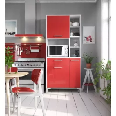 Buffet de cuisine ECO L 80 cm - Rouge brillant responsable