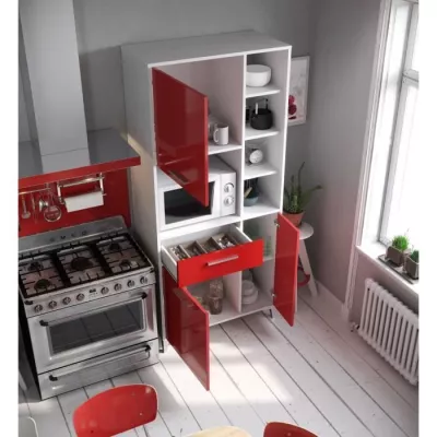 Buffet de cuisine ECO L 80 cm - Rouge brillant responsable