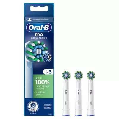 Oral-B CrossAction Cross Action 3 pièce(s) Blanc