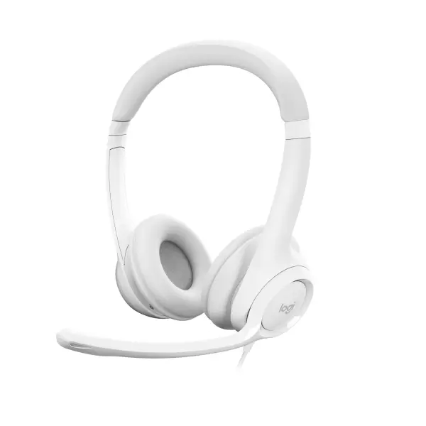 Logitech H390 Casque Avec fil Arceau Bureau/Centre d'appels USB Type-A Blanc