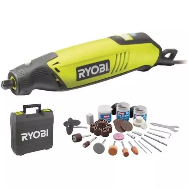 RYOBI - Mini-outil 150 W - 10 000-35 000 tr/min - Livré en coffret avec 115 accessoires - EHT150V