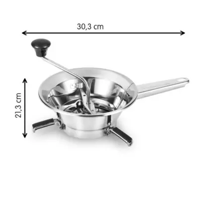 MOULINEX Classic Moulin a légumes 24 cm, Inox, pour bols jusqu'a 24 cm, Compatible lave-vaisselle, Fabriqué en France A45306