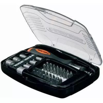 Cliquet screwdriver kit with accessories (40 pieces) BLACK+DECKER -