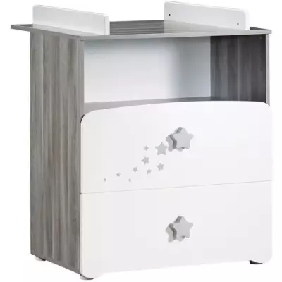 Baby room trio Nao: 120x60 bed, changing dresser and wardrobe - Bab