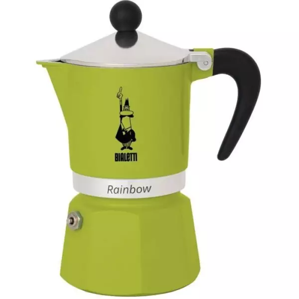 Italian cafe - BIALETTI - RAINBOW - 6 cups - 0.30 L - Green