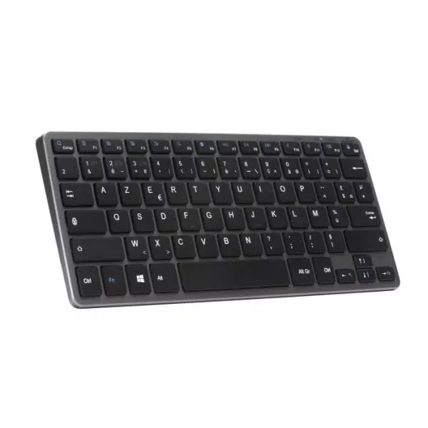 Clavier Sans Fil - BLUESTORK - MINI R - Compact - Rechargeable - Gris/Noir