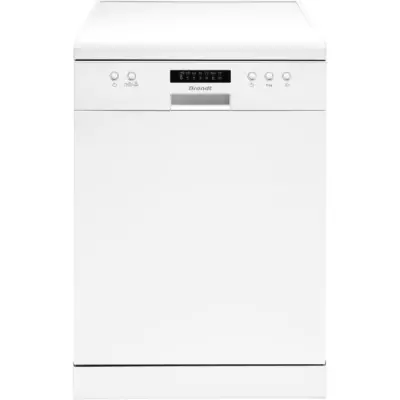 Lave-vaisselle pose libre BRANDT LVC337W - 13 couverts - L60cm - 47dB - Blanc