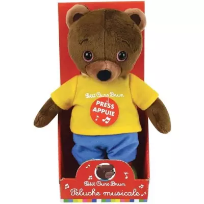 PETIT OURS BRUN Peluche Musicale Pour Enfants - 22 cm