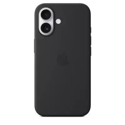 APPLE iPhone 16 - Coque en silicone avec MagSafe - Black