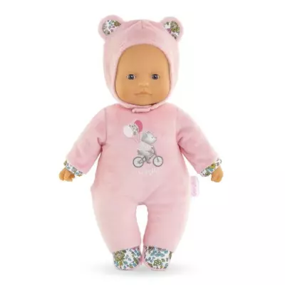 My Doudou COROLLE - Little Heart Pink Bear - 30 cm - small baby doll - sen