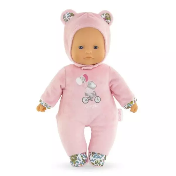 My Doudou COROLLE - Pti' Coeur Ours Rose - 30 cm - small baby doll - vanilla scent - from 9 months